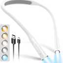 Glocusent Neck Book Light, Rechargeable Neck Lights for Crafts Reading