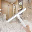 2 x Shower Squeegee for Glass Doors, Mirrors, Tile, Walls, Window & Table Crumb Sweeper All-Purpose Squeegee for Restaurant & Bathroom Cleaner Tool - 9.6" White