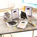 American Greetings Graduation Thank You Cards with Envelopes, Blank (50-Count) (Black, Gold, White)