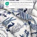 Full / Queen Coastal Quilt Bedding Set, Summer Coastal Quilt with Shams, Beach 3-Piece Reversible All Season Bedspread Quilt Set. Lightweight Nautical Quilted Coverlet. Catalina Collection, Navy.