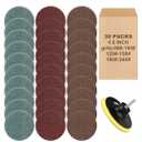 Therwen 30 Packs 4-1/2" Surface Conditioning Discs for Sanding with Tray Grit Sanding Discs Die Grinder Accessories for Metal Grinding Finishing Polishing Deburring Cleaning