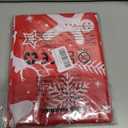 Christmas Tablecloths for Rectangle Table, 87x51'' Santa Claus Snowman Reindeer Snowflake Xmas Plastic Disposable Table Cover for Christmas Party Winter Events Decorations, Red, 12 Pack