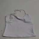 Reoria Women's Sexy Halter Backless Double Lined Tank Top Y2k Trendy Camisole Crop Tops Medium