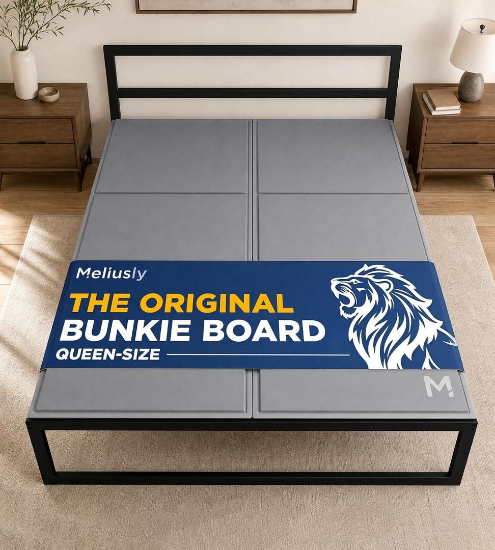 Original Bunkie Board Queen Size (60x80) - Under Bed Support
Non-Slip Breathable Bed Support Board for Slatted Bed Frame, Anti-Sag, Noise Minimizing Moisture Resistant Bed Board