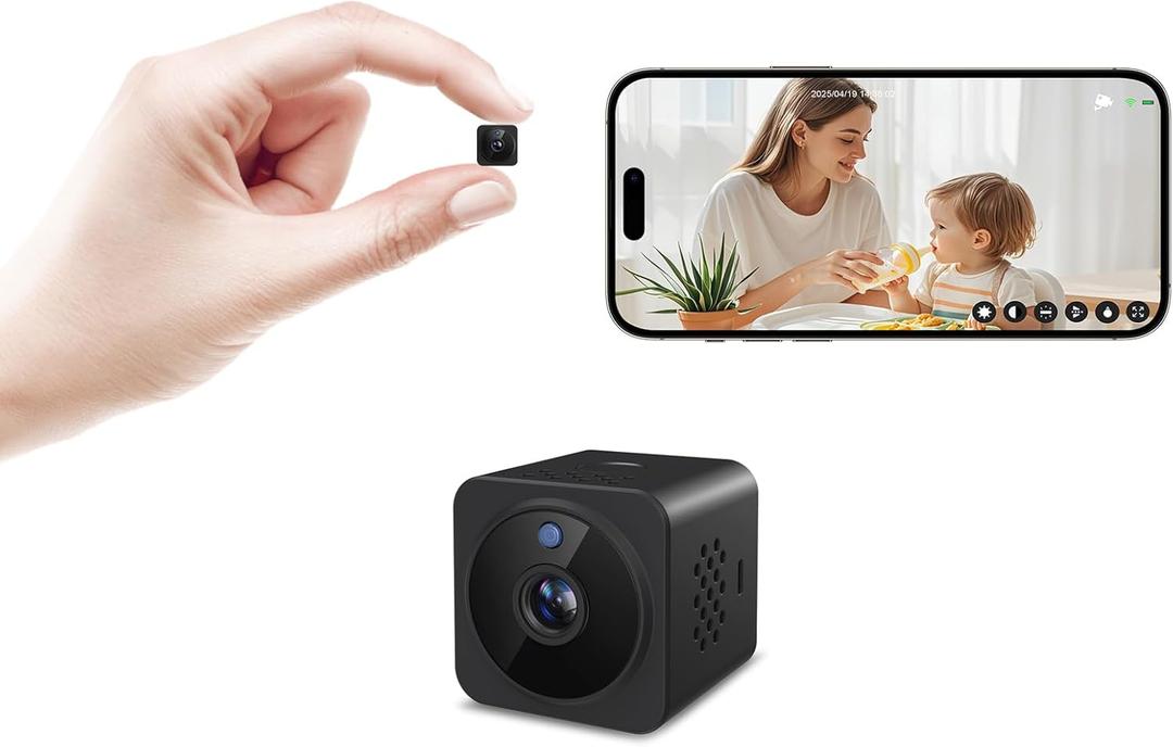 Hidden Camera Spy Camera,1080P HD Mini Nanny Cam for Home/Office with Night Vision, App Control WiFi Indoor Security Cameras, Motion Detection,Wireless Remote Viewing Cam