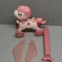 Pink Bubble Machine Blower Maker Lawn Mower Walking Toy Christmas Basket Stuffers Outdoor Summer Girls Kids Toddler 1st Birthday Best Gift for 1 2 3 Year Old Unique Cute Valentines Day Unicorn Gifts