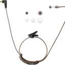 Tubeless Covert Security FBI Police 3.5mm /1 Pin Listen Only Earpiece Headset for Remote Speaker Mic Motorola Kenwood Two Way Radio (22" Cable Brown)