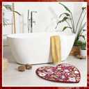 Valentine Bathroom Rug Heart Love Bird Valentines Door Mat 30 x 30 Inch Vintage Valentine Bath Decor Non Slip Welcome Floor Door Mat Casual, Low Pile, Kitchen Indoor Outdoor Home Bedroom Decoration