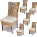 Evelots Dining Room/Kitchen Chair Cover/Protector-6 Pack- Heavy Duty Clear PVC Vinyl-No Dust/Spill/Pet Hair/Pet Claws, Easy Clean Slipcover