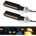 iFunyLED 2PCS Flowing LED Motorcycle Turn Signal Lights, Aluminum Alloy 12V Super Bright Motorbike Front Rear Blinkers Indicators Fit for Harley Honda KTM Kawasaki Suzuki Yamaha - Amber