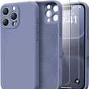 for iPhone 16 Pro Max Case with 2 Screen Protectors - Compatible with Magsafe - Upgraded Camera Protection - Liquid Silicone Protective Phone Case 6.9" for Men, Women,Girls - Ash Grey