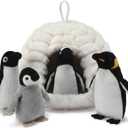 Penguin Stuffed Animal Set - 4 Soft and Cuddly Plush Penguins with Igloo - Perfect Penguin Plush Toy for Kids to Play, Cuddle, and Uplift Social Skills - Soft, Huggable, and Safe