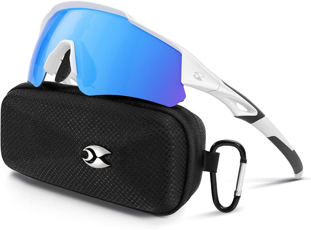 Sports Polarized Sunglasses for Men: Womens Cycling Sun Glasses UV400 Protection Goggles for Baseball Running