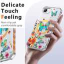PIXIU Case for iPhone 16E Compatible with Magsafe, Laser Glossy Pattern, Cute Curly Wave Clear TPU Bumper Military Grade Drop tection Phone Cover for Women/Girls -Butterfly/Floral