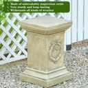 19.57" Tall Garden Pedestal Stand for Statues, Heavy Duty Magnesium Oxide Plant Stand, Weatherproof Outdoor Pedestal for Sculptures, Flower Pots, Decor Sturdiness Plinth Base Statue Riser