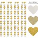 White-Gold Champagne Party-Decorations Heart Streamers Garland - 52Ft Christmas Wedding Engagement Hanging Paper Banner,Bachelorette Neutral Baby Bridal Shower Decor Banners Lasting Surprise