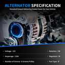 New Alternator Replacement for Hyundai Sonata L4 2.4L 2010 2011 2012 2013, Kia Optima L4 2.4 2.4L 11 12 13 12V 110A CW 6-Groove Pulley Replace OE 11491 37300-2G150 TG11C087