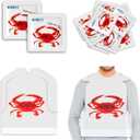 Nonley 60/100 Pack Crab Bib + Wet Wipe Set, Disposable Plastic Crawfish Bibs for Adults Seafood Boil Party Supplies