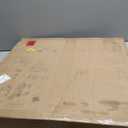 Amazon Basics Portable 4 Ft Rectangular Folding Dining Table, 4 Adjustable Height Settings, Space Saving Fold-in-Half Design and Carrying Handle, Indoor & Outdoor, Washed Black, 47.8 x 23.9 x 33.9 in