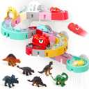 Kids Bath Toys for Kids Ages 4-8 3-5, Bathtub Shower Toys DIY Slides Tracks Mold Free Toddler Bath Toys with Car Bath Toys, Wall Track Building Set, Fun DIY Kit Birthday Gift 2 3 4 5 Boys Girls