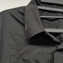 J.VER Men's Dress Shirts Solid Long Sleeve Stretch Wrinkle-Free Formal Shirt Business Casual Button Down Shirts (Large, Black)
