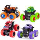 taessv Monster Truck Toys - Friction Powered Toy Cars Push and Go Vehicles for Toddlers Kids Best Christmas Birthday Party Gift for Boys Girls Aged 3 and Above 4-Pack