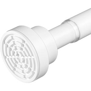 AIZESI White Spring Tension Rod No Drilling 28-50Inch 1PCS,Shower Curtain Rod Non-Slip,Adjusatable Tension Rod For Windows Durable Shower Rod,Bathroom Shower Rod Non-Rust