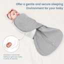 ZIGJOY Sleep Sack Swaddle 1.0 TOG Baby Wearable Blanket 100% Cotton Baby Swaddle Blanket for Newborns 6-12 Months for Boy Girl, Grey