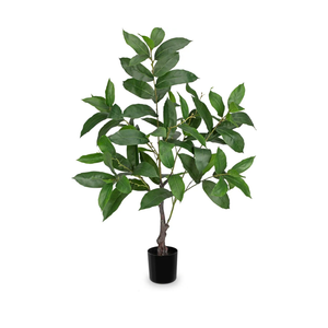 Briful Fake Plants 36.6'' Tall Artificial Plants Indoor Decor, Faux Bay Laurel Trees in Black Pot, Floor Plant Houseplant for Home Farmhouse Outdoor Patio Porch Decorations