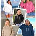 Fisoew Womens Casual Oversized Hoodies Loose Fit Long Sleeve Drawstring Pullover Hooded Sweatshirts 2025 Fall Winter Outfits (Black, L)