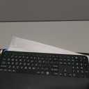 Large Print Backlit Wireless Keyboard  Ergonomic Keyboards with Wrist Rest, 7-Color Light up, Quiet Low Profile Keys, 2.4G Wireless Rechargeable Full Size Keypad for Computer Laptop Windows, Black