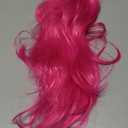 Akstore 28 inch Fashion Wigs Long Wavy Curly Hair Cosplay Wig (Rose)