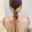 AWAYTR Women Long Head Wraps Bands - Twist Knotted Headbands for Women Long Thick Hair 3PCS Chiffon Criss Cross Head Wraps Non Slip Hair Band