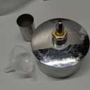 faruijie 400ml Alcohol Lamp Stainless Steel - Explosion Proof Bunsen Burner Heavy Walled Heating Lamp Lab Lamp with Screw and Wick & 1 Free Funnel