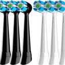 iO Replacement Heads Compatible with Oral B iO, 6-Pack Toothbrush Heads Compatible with iO 2 3 4 5 6 7 8 9 10 Series Electric Toothbrush, Black/White