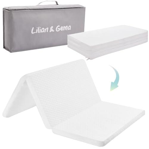 Lilian&Gema Pack and Play Mattress 38"x26"x1.5", Pack N Play Mattresses Pad for Play Pen and Playard, Premium Foam Playpen Mattress Topper with Washable Cover & Traveling Bag for Baby Toddler Lilian&Gema Pack and Play Mattress 38"x26"x1.5", Pack N Play Mattresses Pad for Play Pen and Playard, Premium Foam Playpen Mattress Topper with Washable Cover & Traveling Bag for Baby Toddler