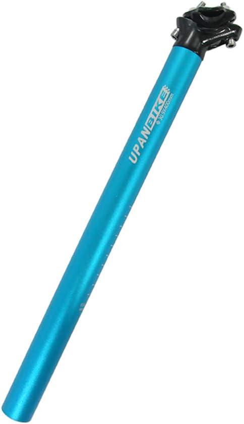 UPANBIKE Bike Seat Post Aluminum Alloy Length 400mm Diameter 27.2mm 30.9mm 31.6mm, Blue 