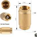 1" No-Lead Brass Check Valve with Backflow Preventer, CVNL100 700 Series, Universal One-Way 1" FNPT 1" FNPT
