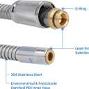 46092000 46174000 Grohe Kitchen Faucet Hose Replacement, Ladylux Metalflex Hose Compatible Grohe K4 K7, Bridge and Ladylux Cafe, Alira Sink Faucet, Pull-out Kitchen Faucet, 59 inch StarLight Chrome