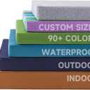 Custom Bench Cushion for Indoor/Outdoor Patio Furniture/Window Seat Cushions.Premium 75D High-Resilience Foam(Custom Fabric/Color/Size/Non-Slip Methods/Piping/Thicknessto Choose from)