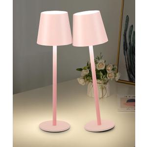 2-Pack Gold RGB Cordless Table Lamp, 5200mAh RGB 8 Modes & Touch Control Rechargeable Battery Desk Lamp, IP54 Waterproof Outdoor Table lamp for Bedroom/Outdoor/Restaurant/Camping/Bars(Gold)