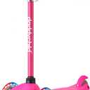 3-Wheel Kick Scooter for Kids Ages 3-8 Lean-to-Steer Toddler Scooter with Extra Wide Light Up Wheels, 4 Adjustable Heights, Foldable Scooters for Boys & Girls, Max Weight 110lbs