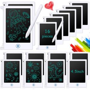 Nezyo 16 Pieces 4.5 Inch Mini LCD Writing Tablet for Kids Electronic Doodle Board Colorful Drawing Tablet Bulk Erasable Writing Pad Reusable Learning Gift for Girls Boys Party Favor(White) Nezyo 16 Pieces 4.5 Inch Mini LCD Writing Tablet for Kids Electronic Doodle Board Colorful Drawing Tablet Bulk Erasable Writing Pad Reusable Learning Gift for Girls Boys Party Favor(White)