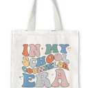 Counselor Gifts Tote Bag, Guidance Counselor Gifts, Counselor Gifts for Women, Groovy Retro Counselor Canvas Tote Bags for Women, Reusable Grocery Bags Shopping Bags