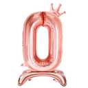 Number Balloons,Standing Number 0-9 Balloon 32 Inch Rose Gold Birthday Decorations for Girls Foil Balloon 0-9 Birthday Balloons