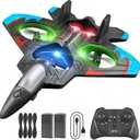 4DRC V32 Foam Remote Control Airplanes RC Planes for Kids Adults, RC Airplane Fighter Jet with Light, 360 Flip Fighter Jet Toys, Stunt Roll, Airplane Toy Gifts for Kids Boys, 9 x 11 x 3 inches