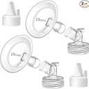 PumpMomus 19mm Soft Rim Flanges Compatible with Spectra S2 S1 9 Plus Breastpumps Accessories, Replacement Breast Shield and Duckbill Valves for Spectra Pump Parts and 19 Flange