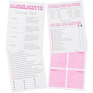 Leislite Bridal Shower Games Bachelorette Scavenger Hunt Wedding Shower Bach Hilarious Party Activities Pink 50 Guests