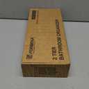 Forbena Bathroom Organizer Countertop, Counter Organizer for Bathroom Decor, Wooden Sink Shelf for Vanity Storage, Makeup Tray for Perfume Skincare Bedroom Kitchen Corner (2 Tier, White and Gold)