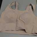 Floatley Seamlessly Square Neck Longline Easy Pullover Medium Impact Sports Bra Comfort Wirefree with Embedded Pads for Women.M